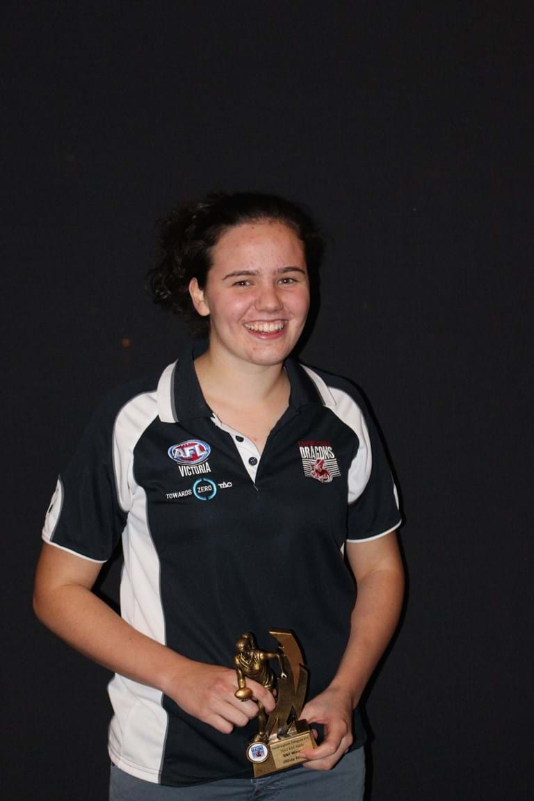 Best and Fairest award winner Olivia Vesely